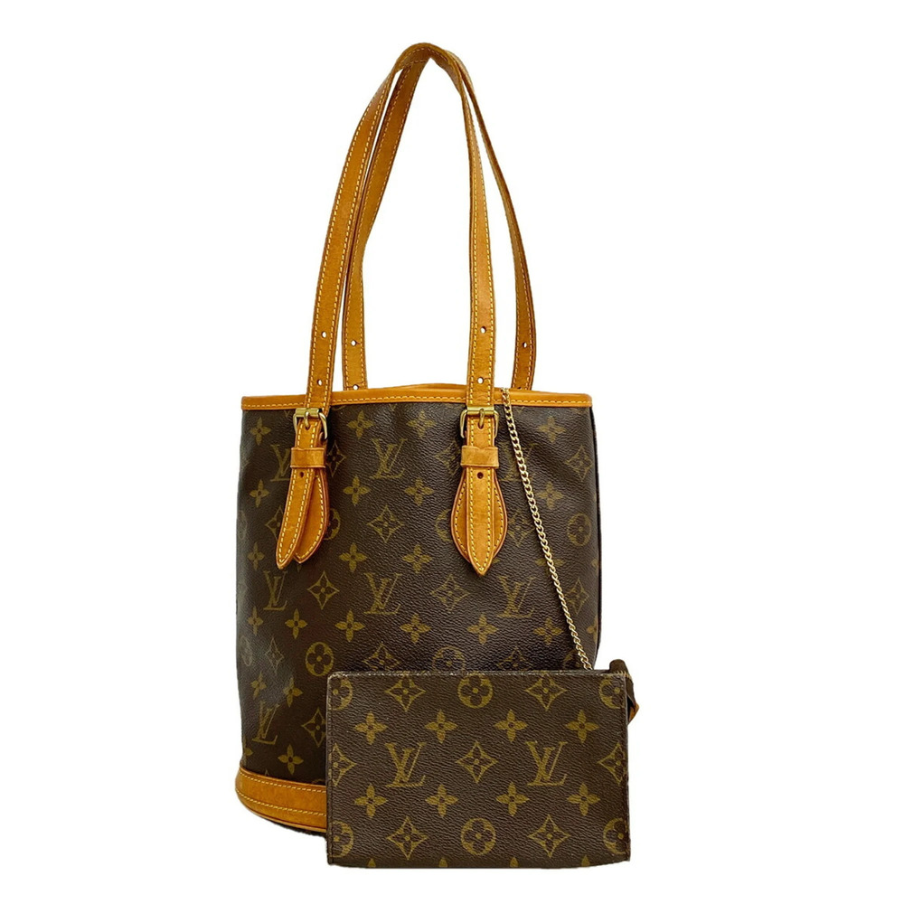Louis Vuitton Monogram Bucket PM Tote Bag M42238 Brown (Women's)